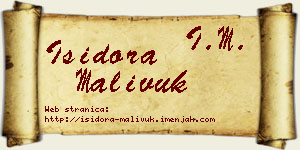 Isidora Malivuk vizit kartica